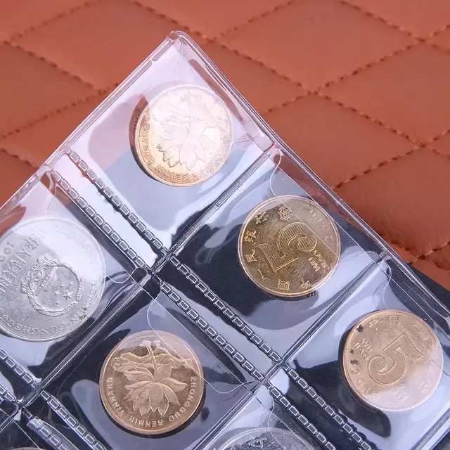 रचनात्मक नई 100pcs कागज पैसे पैसों बॉक्स पारदर्शी पीवीसी कागज पैसे का सिक्का एलबम के पृष्ठ के साथ सिक्का मनी धारकों