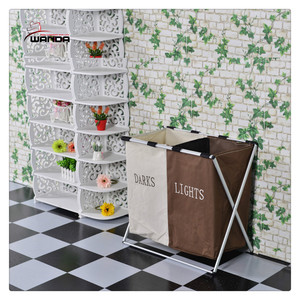 Dirty Clothes Laundry Sorter Bathroom Organizer <strong>Double</strong> Hamper Bag Basket <strong>Bin</strong> New - Product Image 6