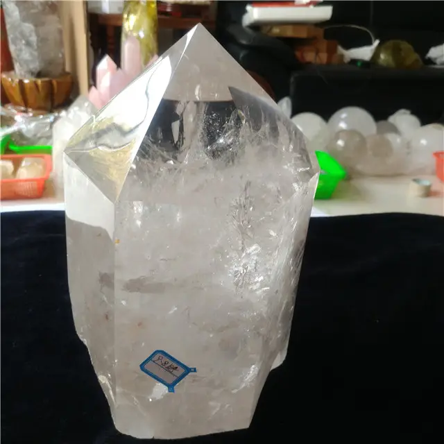 Big natural rock clear quartz crystal tower crystal healing wand points