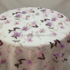 Fancy Wedding Overlay Wholesale Organza Butterfly Tablecloths
