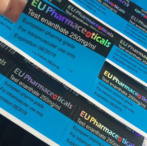 Etiquetas de etiqueta de holograma personalizada etiqueta de testosterona 10ml vial - Product Image 2