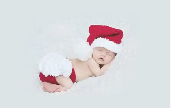 Queena Kerst set van twee stukken hand geweven hand haak nieuwe baby fotografie kleding