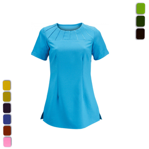 Uniforme de spa pour femmes, design tendance, antistatique, imperméable, réutilisable, personnalisable, short en coton polyester TC/Tr pour esthéticiennes - Product Image 2
