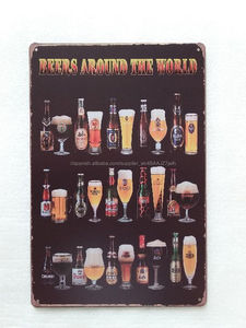 Cervezas del mundo del Vintage Cartel de chapa de Metal Cartel Del Arte Decoración Del Hogar House Cafe Bar signos - Product Image 4