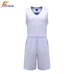 Wholesale Sublimation Digital Printing Customized White Color Blank Basketball Jerseys - Product Image 1