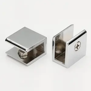 Support de pince de Support d'étagère, verre carré en zinc pour 8-12mm d'épaisseur, fabrication de forme carrée, Standard des métaux