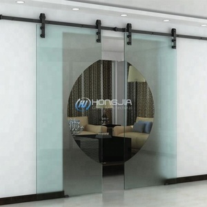 Vente directe d'usine <span class=keywords><strong>Porte</strong></span> <span class=keywords><strong>coulissante</strong></span> en verre trempé pour salle de bain et salon - Product Image 2