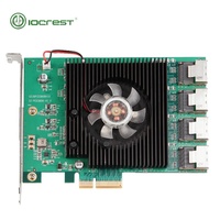 Tarjeta Controladora Interna IOCREST de 16 Puertos PCI Express 2.0 X4 6G Marvell 88SE9215 con 120% SRGB en Stock