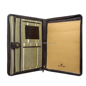 Factory price a4 leather document folder, portfolio file folder, leather folder for interview