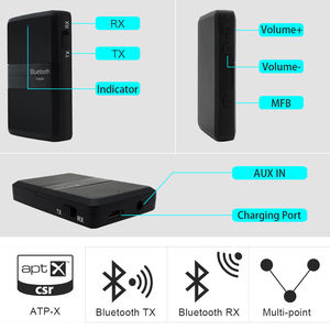 Nouvel arrivage Émetteur et récepteur audio <span class=keywords><strong>Bluetooth</strong></span> <span class=keywords><strong>multipoint</strong></span> adaptateur tout-en-un acc aptx-LL v5.0 faible latence - Product Image 6