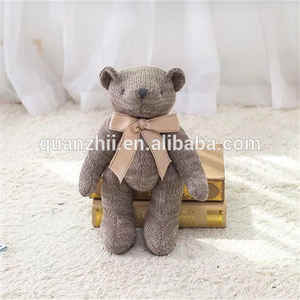 Индивидуальный красочный мобильный шарнирный Мишка Тедди вязаная игрушка ручной работы для свадебного подарка - Product Image 4