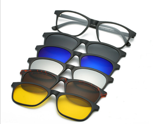 نظارات شمسية مغناطيسية <span class=keywords><strong>6</strong></span> في 1 عالية الجودة بإطار TR90 مع عدسات مستقطبة قابلة للتبديل باللونين الأصفر والأسود - Product Image 2