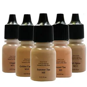 Normal to Oily Tan/dark Olive Skin Water-based Matte Finish Airbrush Makeup Foundation for