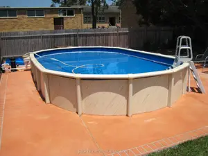 Piscine commerciale en acier galvanisé, Durable, au-dessus/partielle/complète, Offre Spéciale