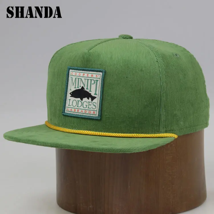 Levao — chapeau en velours côtelé non texturé, étiquette personnalisée de haute qualité, 5 panneaux, vente en gros