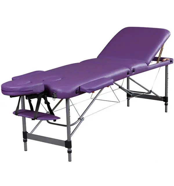 CE zustimmung 3 abschnitt aluminium tragbare vibrierende massage tisch für folding salons