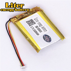 Socket 1.25-3 P 3.7 V 103550 2500 mah ultra slim personalized Rechargeable li-ion batteries lipo battery with wire - Product Image 1