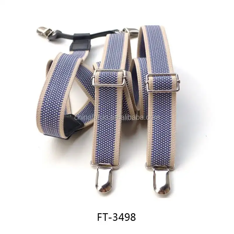 Fashion Elastic Suspender With Silver Clips For Men or Kids Size