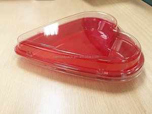 One Time Use Red <strong>Chocolate</strong> Packing Plastic <strong>Heart</strong> Shape Ps Container - Product Image 4