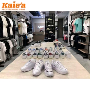 Cửa Hàng Thời Trang Thiết Kế Nội Thất Hiển Thị Tường Kệ Kim Loại Hệ Thống Tường Cho Quần Áo Giày Cửa Hàng Tường Hiển Thị Giá - Product Image 6