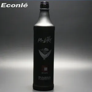 Bouteille en verre noir mat de 50cl, capacité de 500ml, pour liqueur