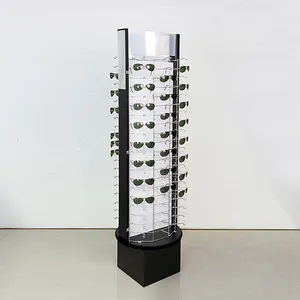 Slat de alto grado-soportes de exhibición para gafas de lectura de pared para tienda óptica