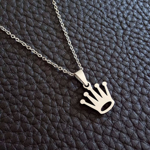 Principi corona belle gioielli della corona del pendente della collana in acciaio personalizzata su ordinazione - Product Image 5