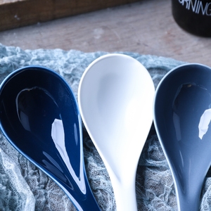 Stoviglie stile europa porcellana grande zuppa cucchiaio di Noodle Lamian cucchiaio per ristorante - Product Image 3