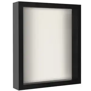 Vendita calda bianco nero legno moderno personalizza Shadow Box Frames Poster Picture Photo Frame