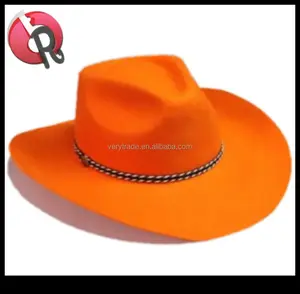 wool felt orange cowboy hat