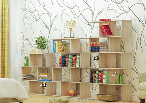 Estantería de madera para libros de diseño moderno - Product Image 4
