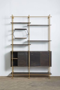Simple Design <strong>Black</strong> Wooden Bookcase Stainless Steel <strong>Book</strong> <strong>Shelf</strong> - Product Image 2
