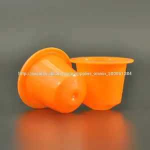 Venta al por mayor- onwin compatible vacío de café nespreso cápsula/vaina de color naranja