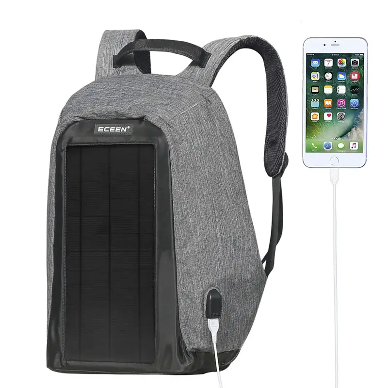 high tech trend RFID blocking antitheft 15.6 inches backpack bag rucksack smart charging laptop bags solar backpacks