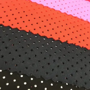 wholesale China factory faux PU Leather artificial leather fabric Elastic Lycra Fabric Punch A+A/A+B Peru for shoe