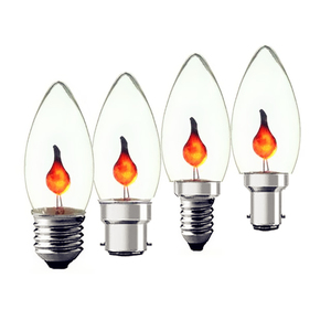 E12 E14 E26 E27 <span class=keywords><strong>B22</strong></span> Noël A MENÉ LA Lumière De Bougie <span class=keywords><strong>Ampoule</strong></span> 1W 3W Flicker <span class=keywords><strong>Flamme</strong></span> Décoration Lumière Edison <span class=keywords><strong>Ampoule</strong></span> à Bougie C35 - Product Image 1