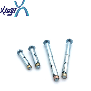 Ancla <span class=keywords><strong>de</strong></span> manga chapada en zinc blanco, cabeza redonda, perno <span class=keywords><strong>de</strong></span> <span class=keywords><strong>anclaje</strong></span> <span class=keywords><strong>de</strong></span> hormigón, medición imperial certificada ISO - Product Image 1
