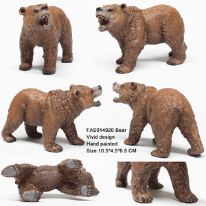 Modello educativo di plastica dell'orso della foresta della giungla del giocattolo del regalo delle figurine animali in miniatura realistiche - Product Image 6