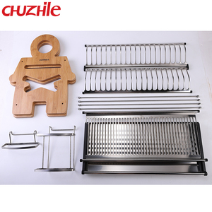 Escurridor de cocina de fácil limpieza, cuenco de bambú doble, estante de secado - Product Image 6
