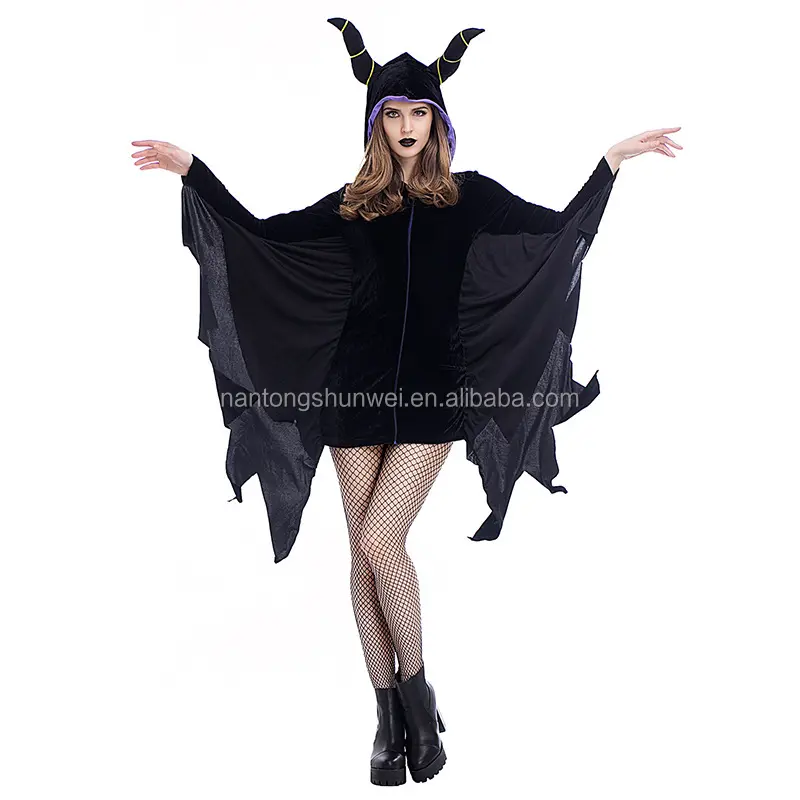 Женский костюм-Талисман летучая мышь, нарядное платье с персонажем для взрослых на Хэллоуин
