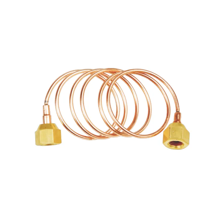 High quality copper fitting 1/4 inch capillary tube with nuts