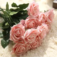 Fiore rosa di seta artificiale variopinto di prezzi inferiori economici