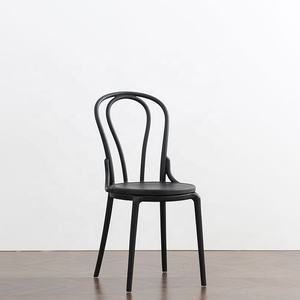 เก้าอี้รับประทานอาหารพลาสติกพร้อมที่นั่งทรงกลมทำจาก PP แบบเรียบสำหรับลานบ้านสวนแบบเรียบง่าย - Product Image 2