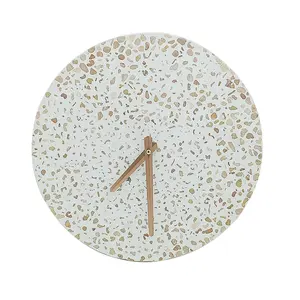 Terrazzo-Reloj de pared decorativo, moderno, barato