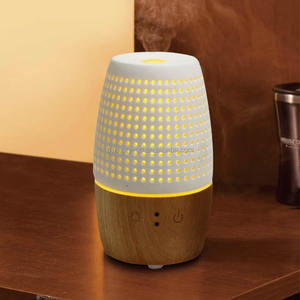 Porselein Aroma <span class=keywords><strong>Diffuser</strong></span> Met Bamboe <span class=keywords><strong>Base</strong></span>/Hout Aroma Olie <span class=keywords><strong>Diffuser</strong></span>/Ultrasone Luchtbevochtiger - Product Image 2