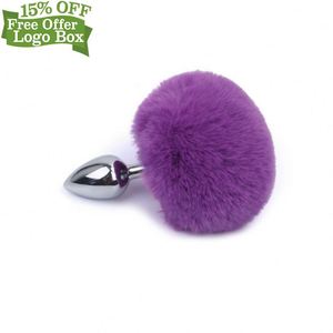 Miễn phí tùy chỉnh hộp-sản phẩm mới nhiều màu thép không gỉ lông bóng Fox đuôi kim loại hậu môn cắm - Product Image 2