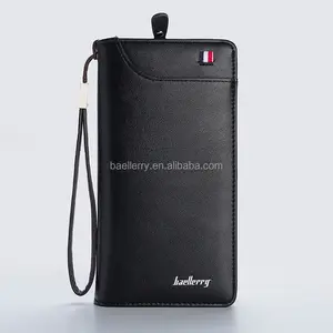 Wholesale New Model Leather Male Purse Multi Card Slot Cattle Stripe Wallet