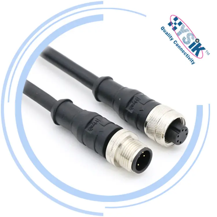 IP67 IP68 Waterproof Circular female male M8 M12 Connector 2 3 4 5 8 12 17 Pin poles cable Connector