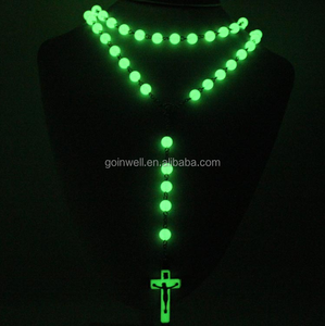 <span class=keywords><strong>Chapelet</strong></span> en plastique en gros, perles acryliques lumineuses, <span class=keywords><strong>chapelet</strong></span> catholique en croix - Product Image 2