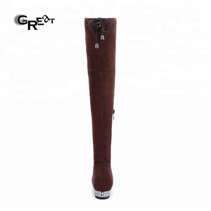 <span class=keywords><strong>Stivali</strong></span> da Donna <span class=keywords><strong>con</strong></span> <span class=keywords><strong>Tacco</strong></span> Grosso e Cerniera Laterale, <span class=keywords><strong>Stivali</strong></span> al Ginocchio, Vendita all'Ingrosso - Product Image 5